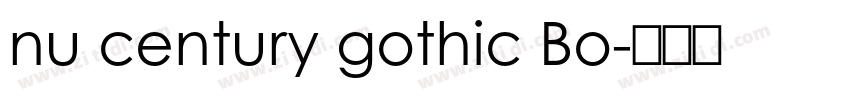 nu century gothic Bo字体转换